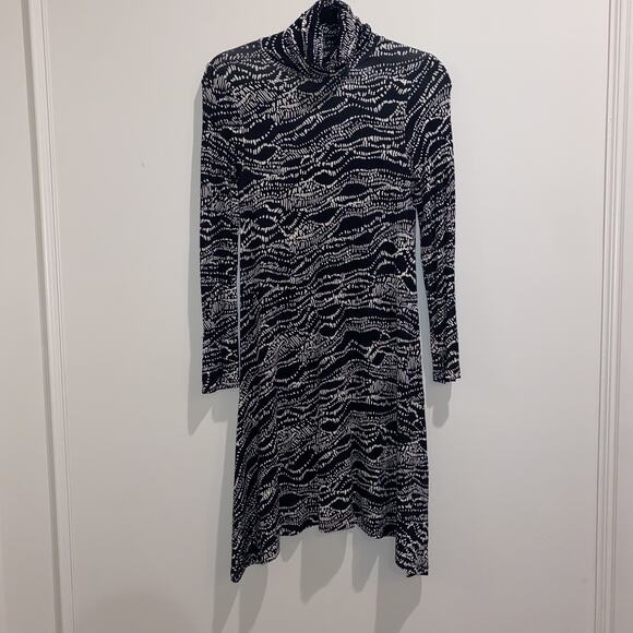 ANTHROPOLOGIE Maeve Turtleneck Dress XS Asymmetrical Comfy Stretch Whimsigoth - Picture 2 of 7